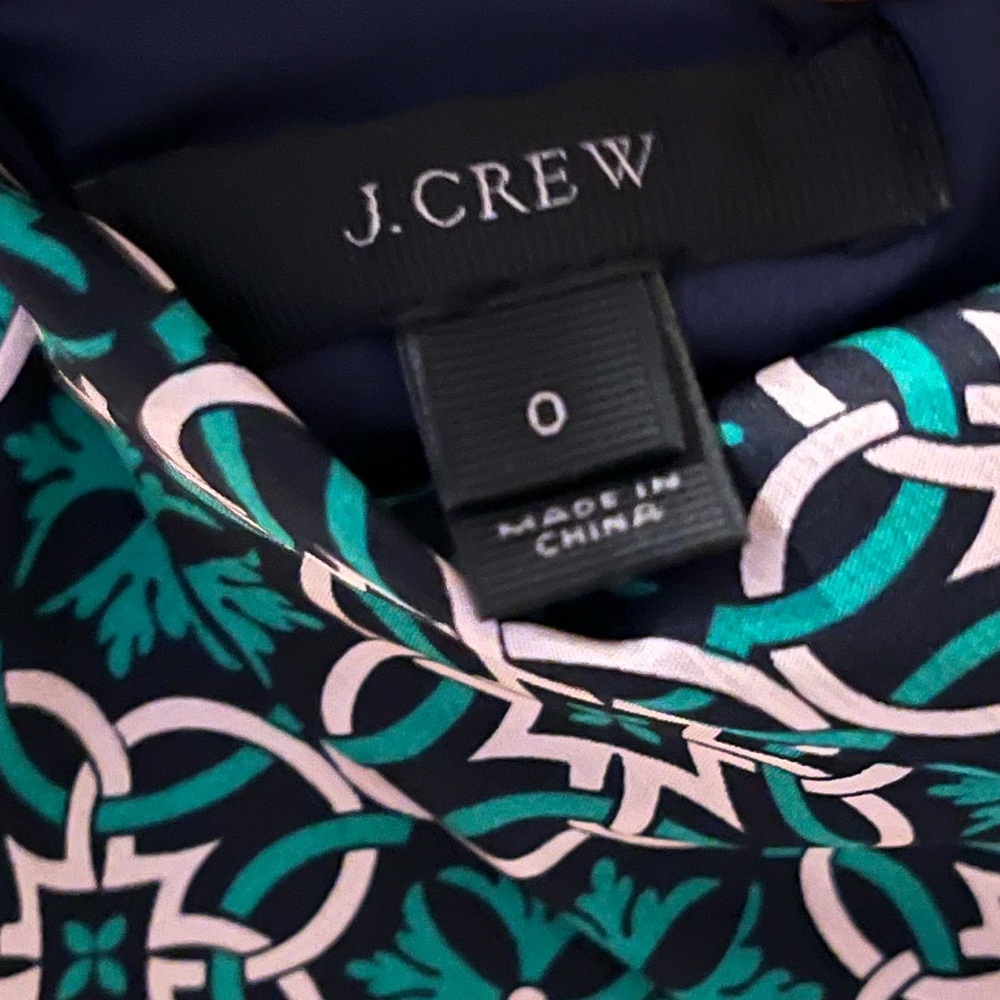 J.Crew Dresses | silk lattice pattern shift dress, size 0 - Picture 6 of 8
